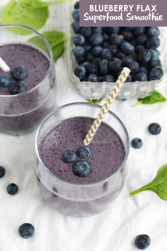 Blueberry Flax Superfood Smoothie Blueberry Flax Superfood Smoothie