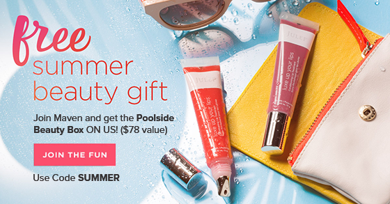 POOLSIDE BEAUTY WELCOME BOX for new Maven subscribers